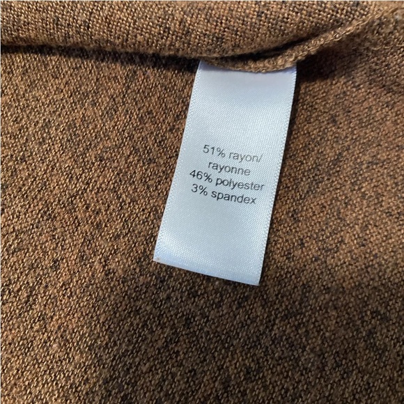 Maurices 24/7 Top Women's Size L Brown Long Sleeve Stretch Rayon Blend - Picture 6 of 8